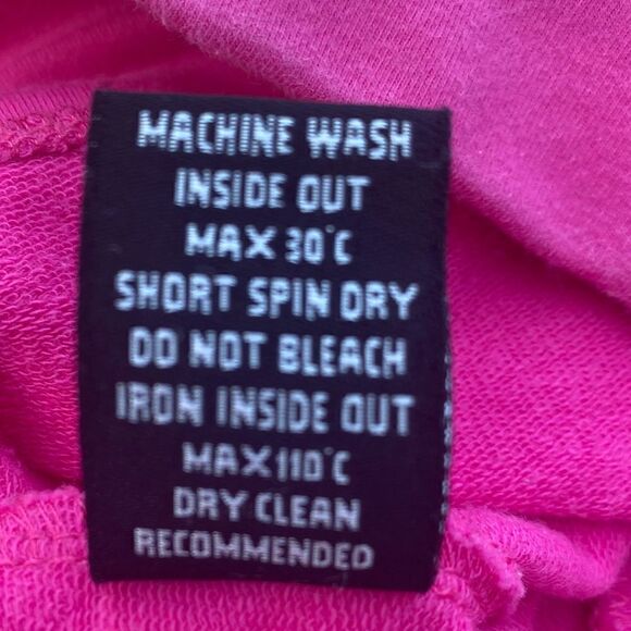 đ§„BCBGâSportâPink Zip-UpâSweatshirtâSzâSmallâwithâFloralâEmbellishments - Picture 7 of 8